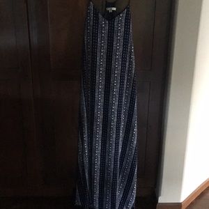 Navy with white stripes maxi dress